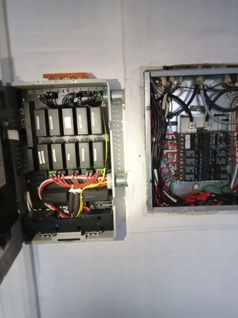 Electrical panel upgrade completed for Security Camera Wiring in Essex Junction